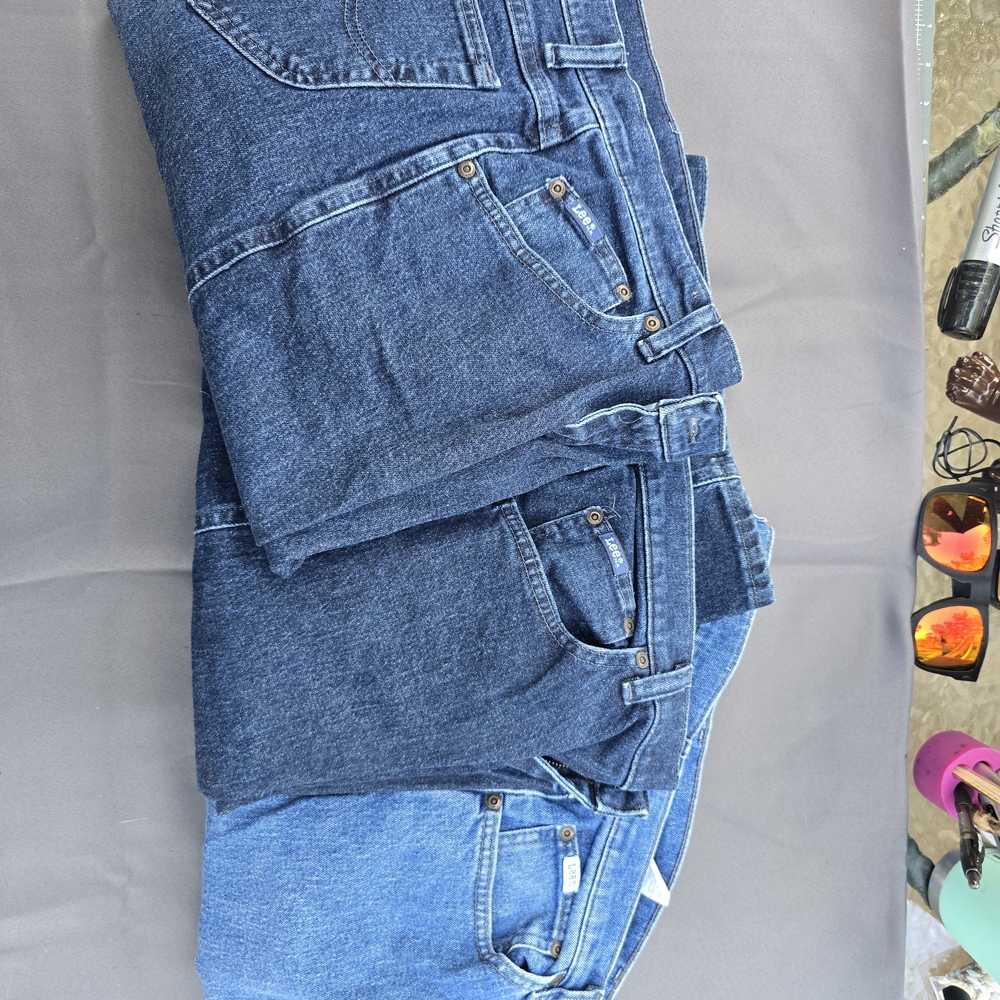 Lee Dark and Light Blue Ladies Denim Jeans Bundle Of Three Pair.